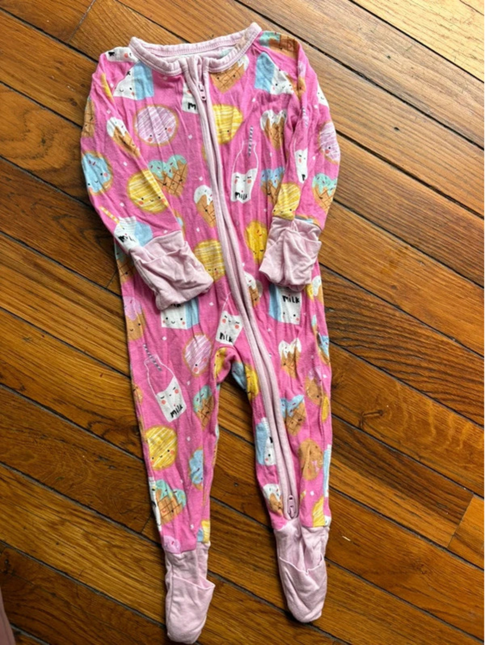 0/3M Cookies & Milk Little Sleepies Bamboo